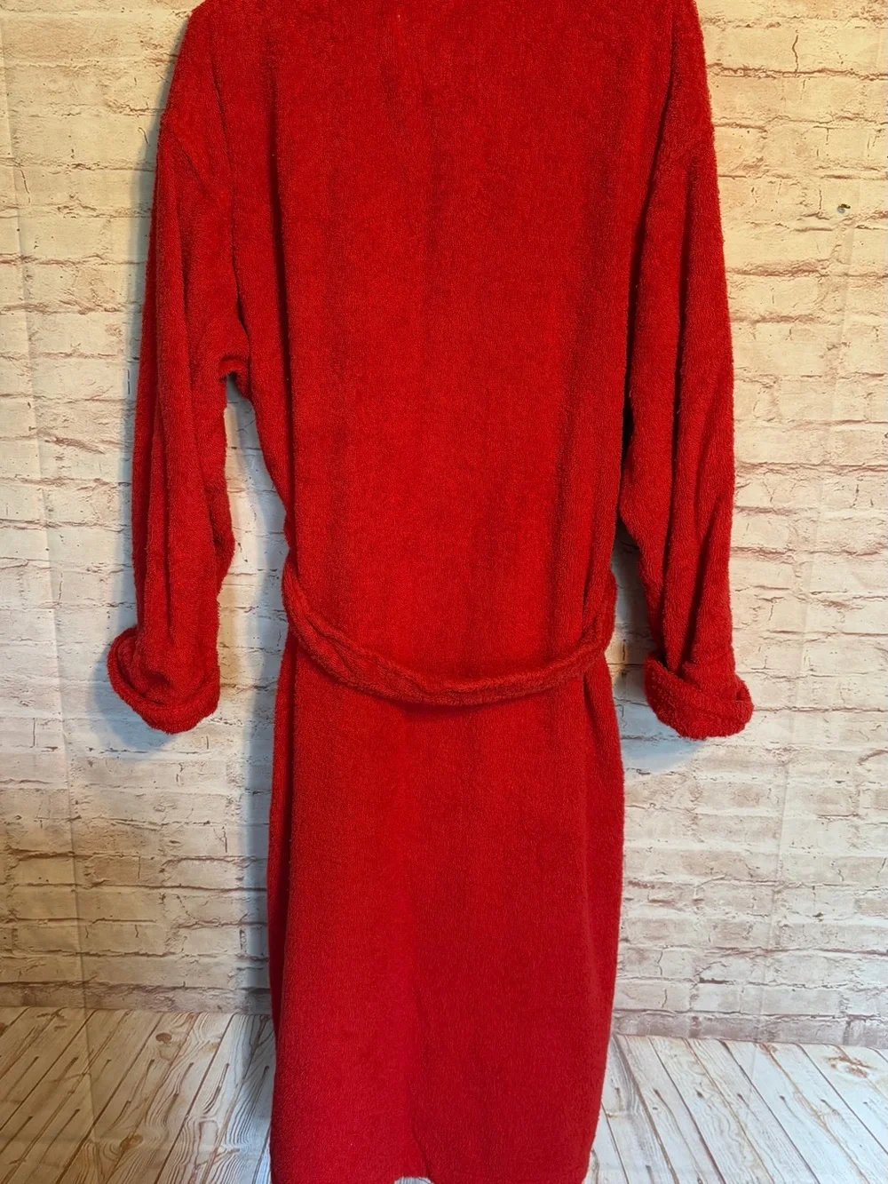 Victoria's Secret Country Vintage Plush Red Terry Bathrobe with Belt size S